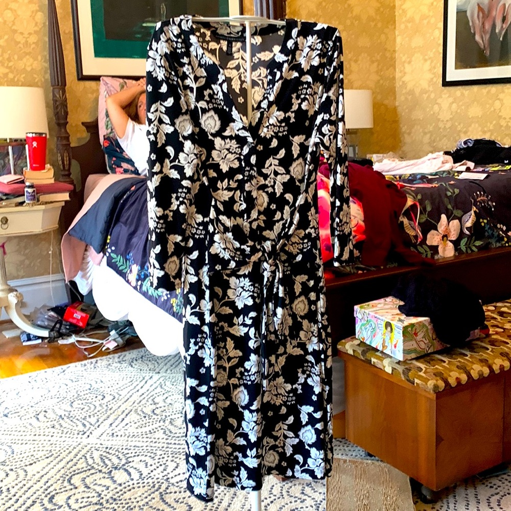 White House Black Market front tie dress. NWOT .